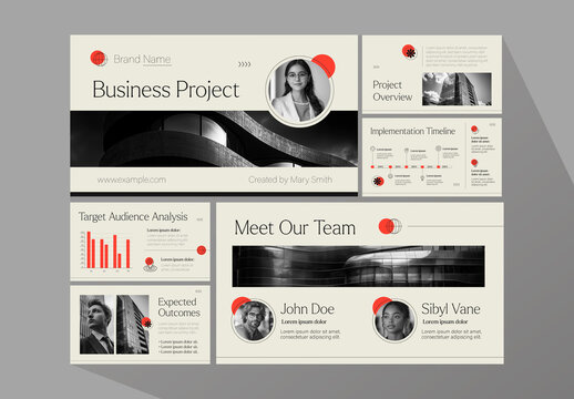 Beige And Red Business Project Analysis Strategy Proposal Template