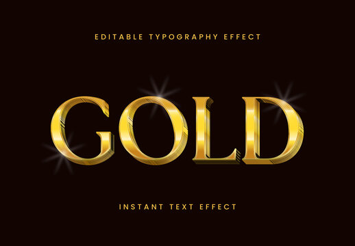 Gold And Black Elegant Font Shiny Luxury Sparkling Premium Text Effect