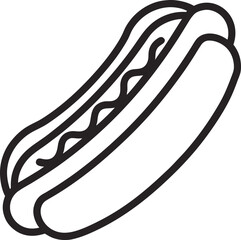 vector illustration of a hot dog