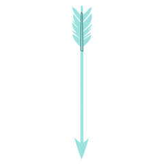 Minimalistic Arrow with a Clear Silhouette in Soft Isolated on Transparent Background