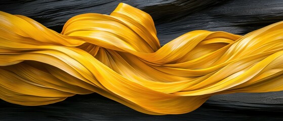 A digital illustration of a flowing, golden fabric.