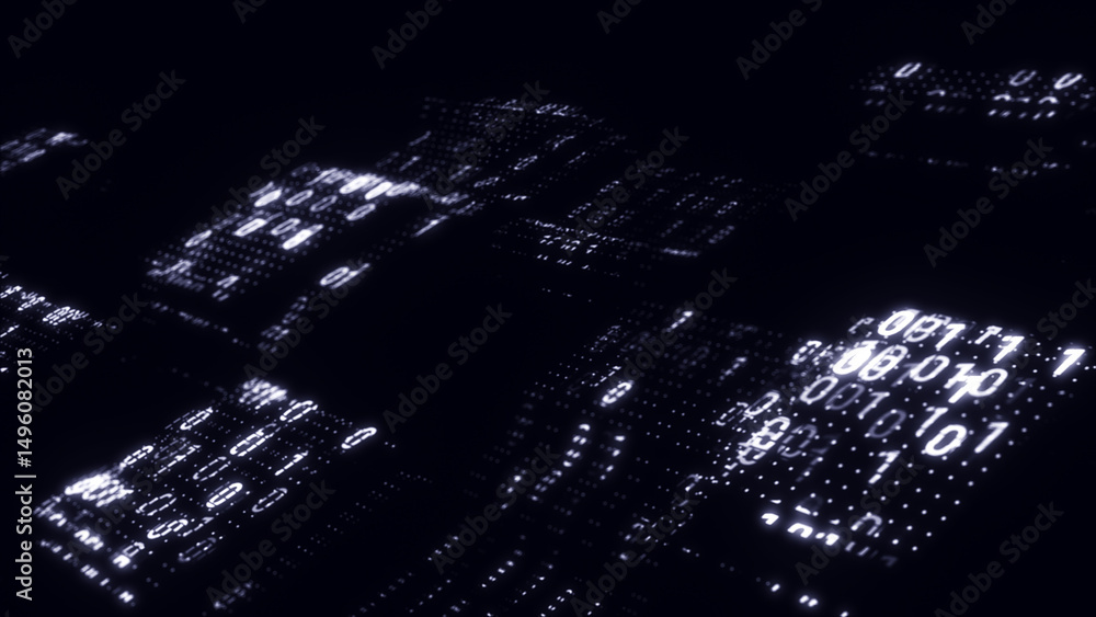 Poster abstract science background. information technology concept. digital cyberspace with rapidly changin