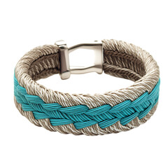 Modern Woven Bracelet with Sleek Minimal Interlacing Isolated on Transparent Background