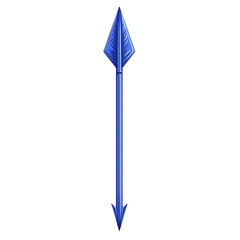 Modern Arrow with Precise Crisp Lines in Regal Roy Isolated on Transparent Background