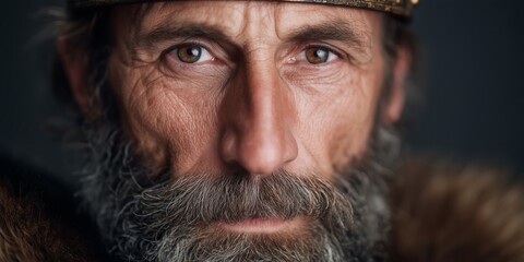 Majestic king portrait with regal expression and detailed features for historical themes
