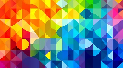 Colorful Geometric Abstract Design. (1)