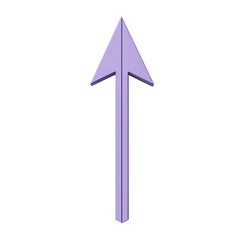 Contemporary Arrow with Clean Minimalist Geometry Isolated on Transparent Background