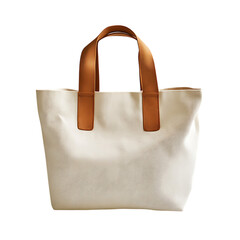 Minimal Canvas Bag with a Smooth Surface and Simple Isolated on Transparent Background