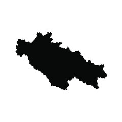 Black silhouette map of the basque country