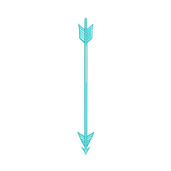 Minimalistic Arrow with a Refined Outline in Vibran Isolated on Transparent Background