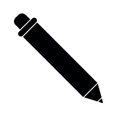 Minimal Pencil Black Vector Silhouette Design