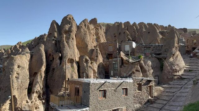 A view of the ancient village of Kandovan, located in Tabriz, Iran.