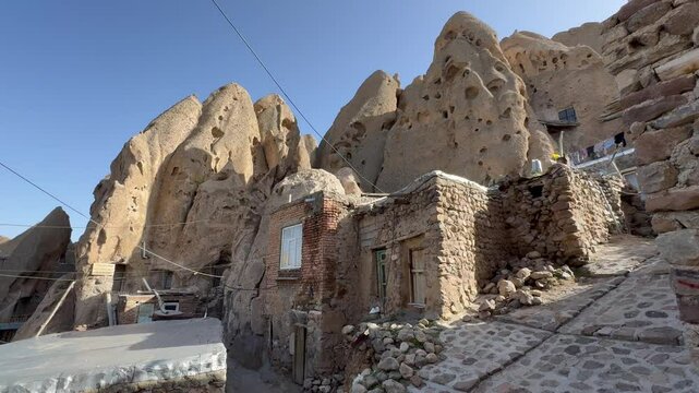 A view of the ancient village of Kandovan, located in Tabriz, Iran.