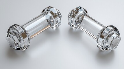 Transparent glass tubes with geometric caps