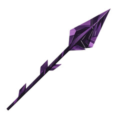 Contemporary Arrow with Structured Design in Dark V Isolated on Transparent Background