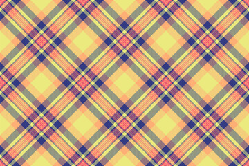 Vibrant diagonal plaid pattern in warm, pastel tones.  Perfect for textile design, fashion, or website backgrounds.