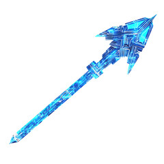Futuristic Arrow with Digital Patterned Design Isolated on Transparent Background