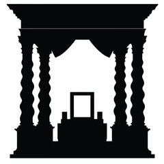 Elegant classical columns archway silhouette design