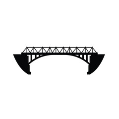 Black silhouette of an arch bridge design