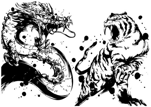 Tiger And Dragon」の写真素材 | 40,077件の無料イラスト画像 | Adobe