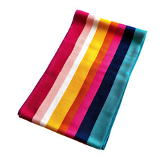 Contemporary Beach Towel with Expansive Vibrant Str Isolated on Transparent Background