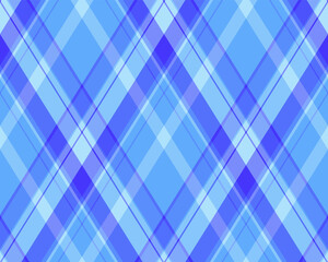 Argyle pattern of geometric rhombus. Harlequin check wallpaper design. Classic diamond shaped textile material for web background, print fabric clothing, sweater, wrapping paper, gift card, invitation