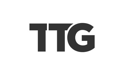 TTG logo design template with strong and modern bold text. Initial based vector logotype featuring simple and minimal typography. Trendy company identity.
