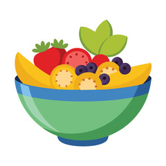 Bowl Of Cereal With Fruits  Healthy Breakfast  Fl (1)