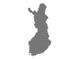 Obraz premium Dotted square map of Finland Medium