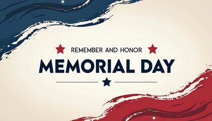 Memorial Day Remembrance: An artistic emblem beautifully combines text and design, it evokes feelings of respect and memorial for the occasion. 