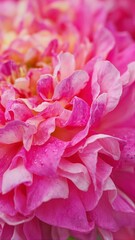 Fototapeta premium Beautiful wildflower petals in soft focus showcasing vibrant pink purple and yellow tones Perfect for nature themed designs