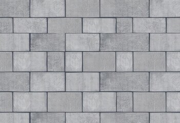 Seamless geometric concrete tile wall texture Grey, anthracite, rectangular and square shapes, image, monochrome