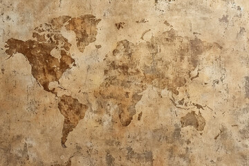 Obraz premium World Map on a Grunge Background