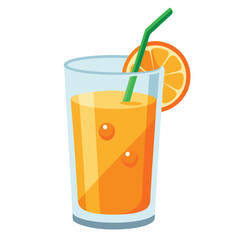 Glass Of Orange Juice  Refreshing Drink  Vector I (1)