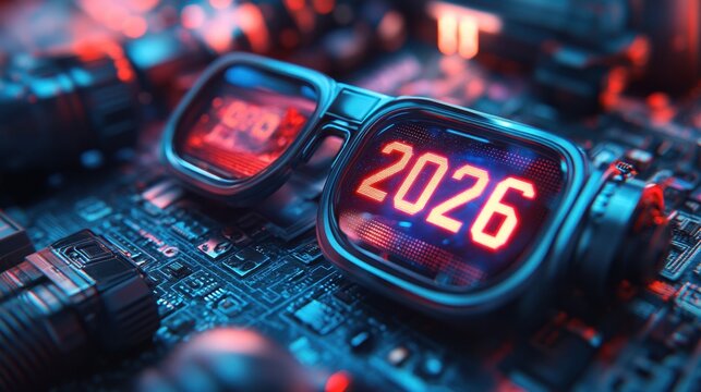 Clocks on a motherboard that read 2026