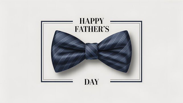 "Happy Father's Day" is written in a flowing, cursive font style in black. The entire illustration is set against a pure white background. The design has a simple, elegant aesthetic with clean lines 