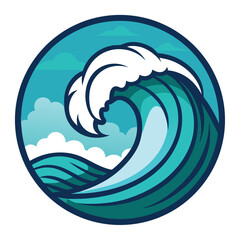 Line Icon Of Large Ocean Wave  Surfing Or Sea Vect (1)