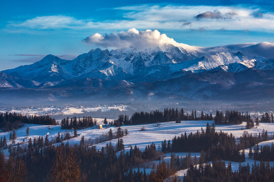 Widok na Tatry, Ząb, Polska