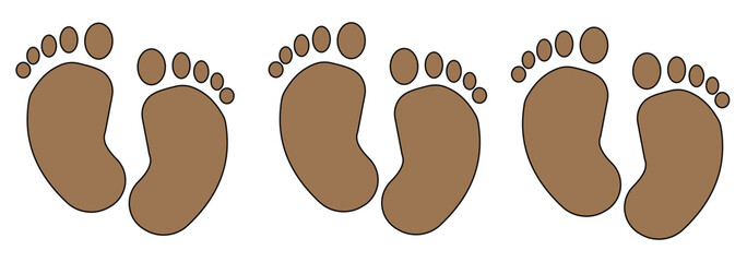 baby footsteps icon footprint icon vector illustration.