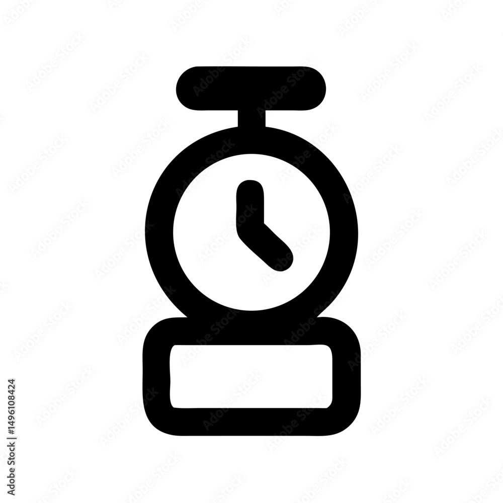 Poster find time management clock icon vector illustration symbol for deadline and schedule design project