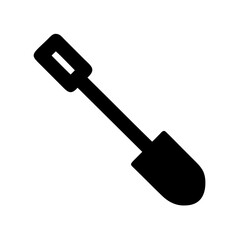 Find shovel icon vector illustration for gardening tools digging equipment and construction work 90