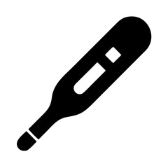 Thermometer medical equipment temperature check fever health illness diagnostic tool icon vector graphic