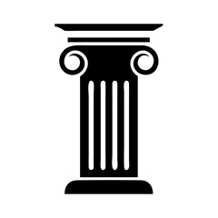 Illustration of doric order column ancient greek architecture ionic capital design element