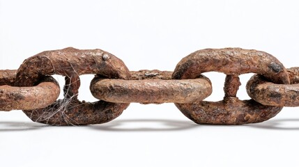 Eerie Old Rusty Chains Covered in Cobwebs for Halloween Decor