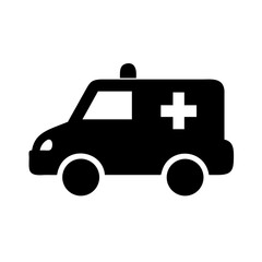 Ambulance vector graphic emergency medical service vehicle hospital transport icon clip art design