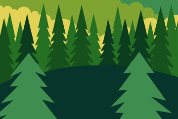 Obraz premium Aerial Shot of Lush Forest Canopy in 4K Vector Illustration Background