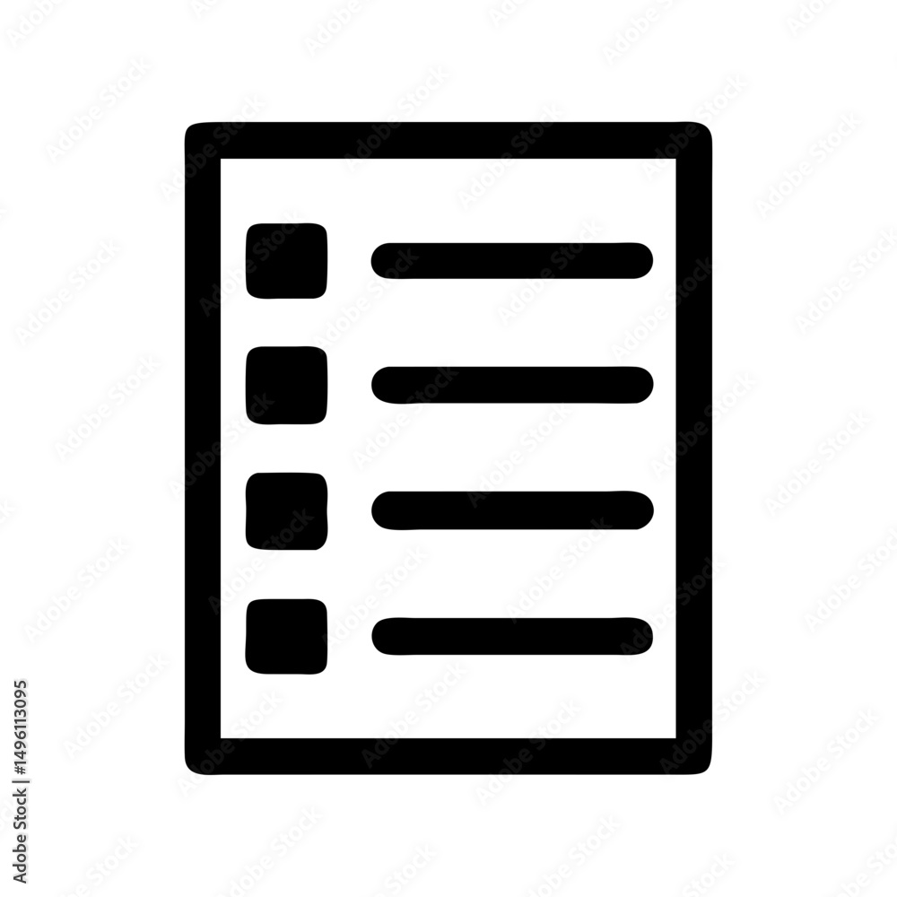 Poster checklist icon vector illustration for task management and to do list app design element use 90