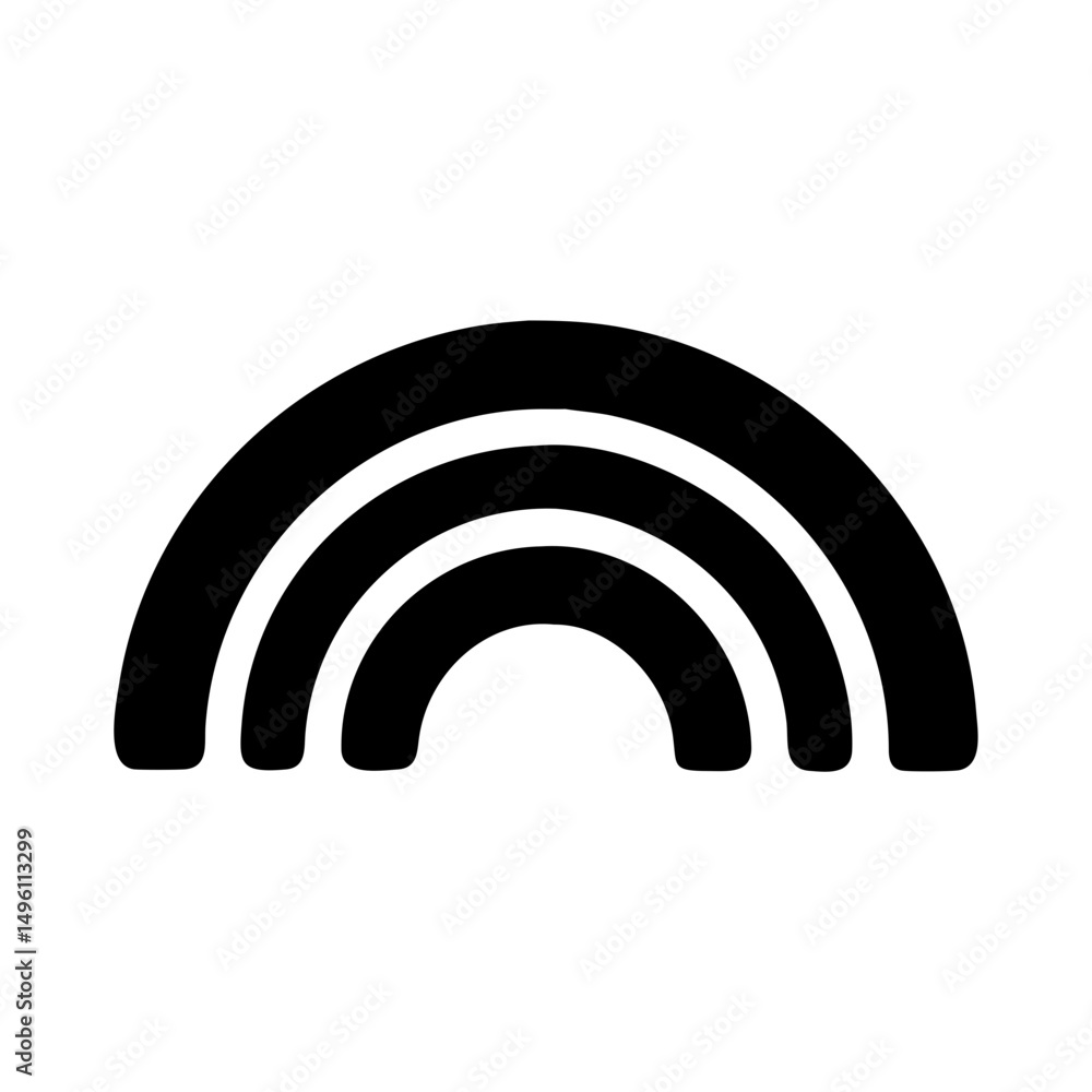 Poster rainbow vector illustration graphic design element for weather and nature related concepts and art