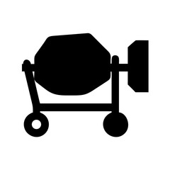 Concrete mixer icon construction equipment cement mixer vector illustration construction site tool