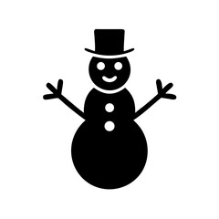 Downloadable vector graphic of a snowman with hat for christmas winter holiday projects